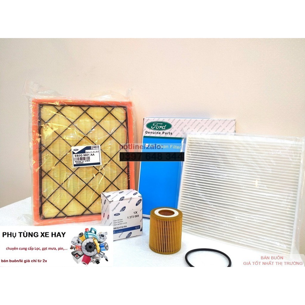 Combo* Lọc gió ' động cơ ' lọc điều hòa ' lọc nhớt (lọc dầu ) Ford ...