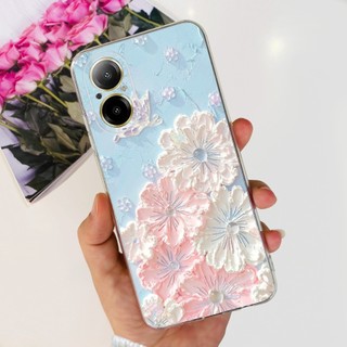 Dành Cho Realme C67 4G Ốp Lưng RMX3890 Vỏ Chống Sốc Hoa Phổ Biến Mềm Trong Suốt Silicon Điện Thoại Cho RealmeC67 4G 2023 C 67 Vỏ