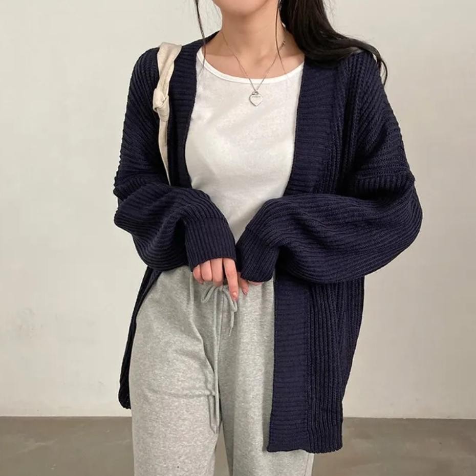 Suxi Thu Đông Pháp Retro Rời Mới Thường Ngày Dài Tay Dệt Kim Cardigan Áo Len Nữ 240901
