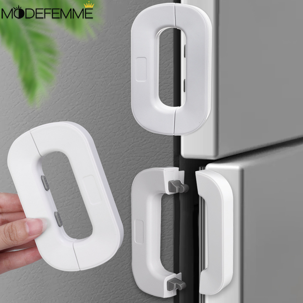 [Đặc sắc] Khóa chụp tủ lạnh an toàn cho trẻ em - Giới hạn ngăn kéo cửa sổ - Khóa cửa tủ - Khóa an ninh nội thất - Tự dính, Dễ lắp đặt, Chống kẹp