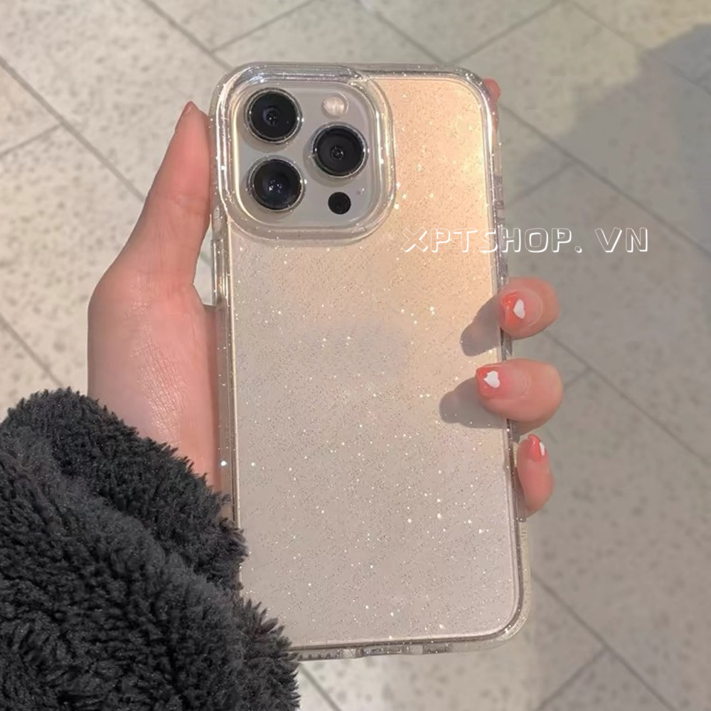 Ốp Điện Thoại Sáng Bóng Lấp Lánh Đơn Giản Cho iPhone 17 Pro Max 17 Air 16 Plus 15 14 13 12 11 Pro Max Bảo Vệ Toàn Diện Vỏ Acrylic Chống Sốc