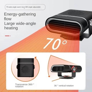 Quạt sưởi ô tô CHEESELY, Quạt sưởi điện di động 150W, Demister tiện lợi 2 trong 1 bền bỉ
