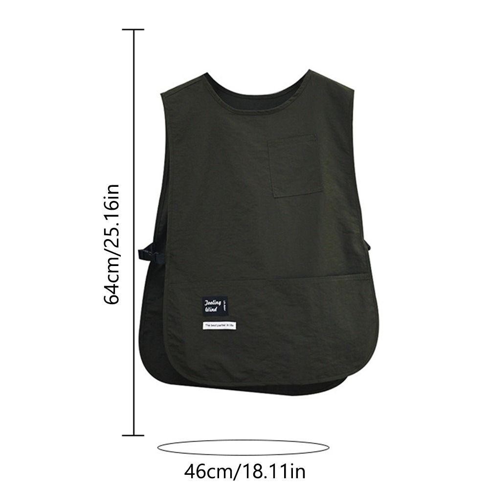 Tạp dề chống vết bẩn SEREIN, Tạp dề tay kiểu áo Vest Nylon chống thấm nước, Phụ kiện quần áo đa năng đơn giản Đồng phục nhà cà phê thoáng khí của đầu bếp và máy chủ