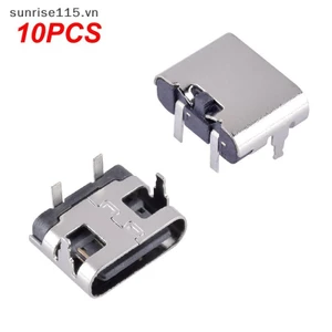 Srvn 10 Chiếc 2 Pin Micro USB Loại C Ổ Cắm Kết Nối USB 3.1 Type-C Nữ Jack Cắm Điện Dock Cho Cổng Sạc Điện Thoại Di Động.