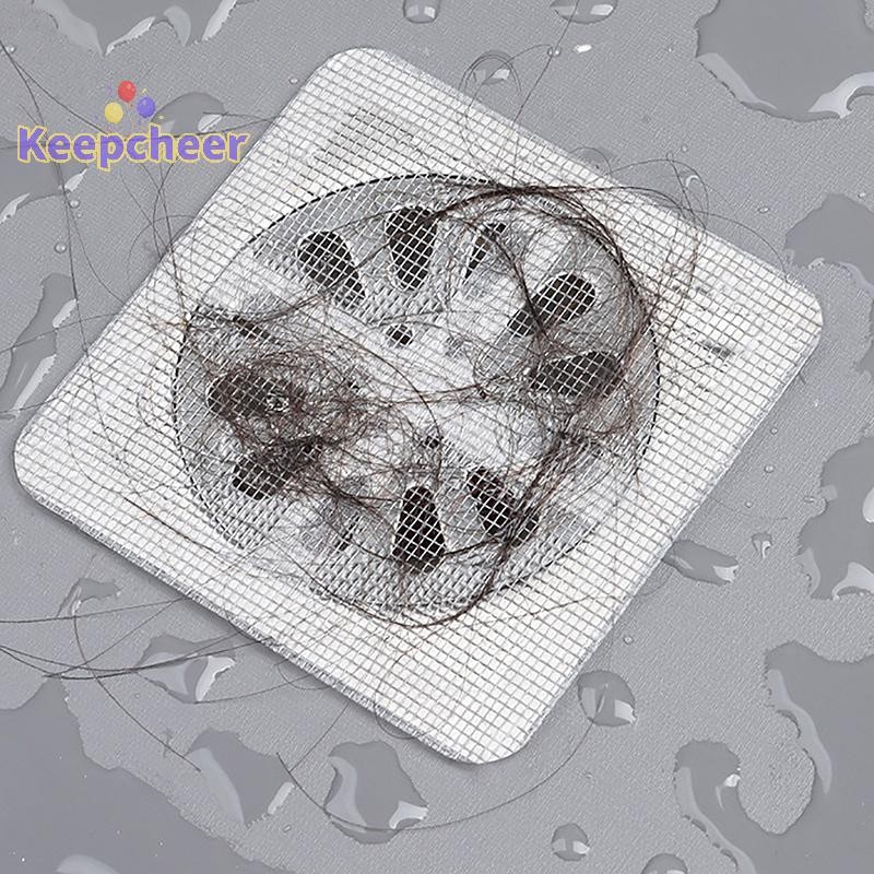 [Keepcheer] 1 / 10 Cái Miếng Dán Thoát Nước Sàn Dùng Một Lần Tắm Thoát Nước Tóc Bắt Nắp Bồn Rửa Lọc Tóc Lọc Lưới Lọc Miếng Dán [Mới]
