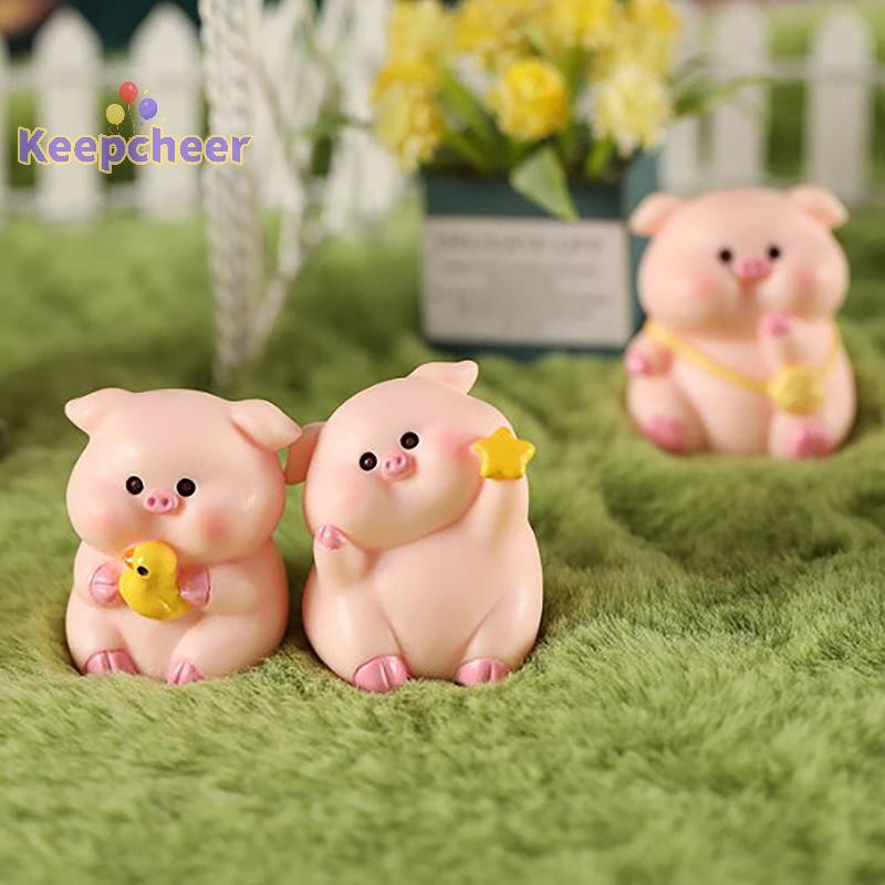 [Keepcheer] Mô hình động vật hình con lợn dễ thương Phong cảnh vi mô Trang trí nội thất Phụ kiện trang trí sân vườn cổ tích thu nhỏ [Mới]