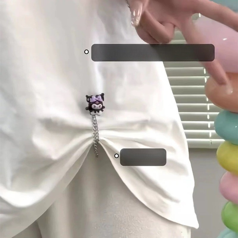 Sanrio Quần Áo Dễ Thương Thắt Nút Góc Khăn Khóa HelloKitty Quần Chân Dây Xích Từ Tính Cố Định Khóa