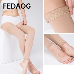 FEDAOG 1 Đôi Tất Nén Cao Đùi, Chắc Chắn 20-30 mmHg Ngón Chân Mở Tốt Nghiệp Áp Lực, Y Tế Với Dây Silicon Đàn Hồi Cao Giãn Tĩnh Mạch Vớ Nam