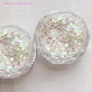 [Beautifulhome] 1mm Lấp Lánh Tình Yêu Móng Tay Lấp Lánh Trái Tim Lấp Lánh Trang Trí Móng Tay Salon Phụ Kiện Làm Móng Tay Dễ Thương DIY Nghệ Thuật Thiết Kế [Làm Đẹp]
