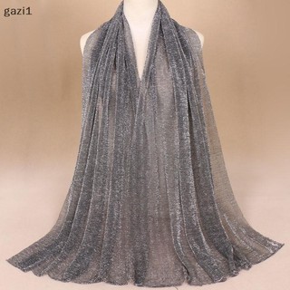 [Gazi1] 1 Khăn Lấp Lánh Nữ Hồi Giáo Shimmer Hijab Nhăn Khăn Choàng Sáng Bóng Khăn Trùm Đầu Hồi Giáo Mỏng Trong Suốt Phụ Kiện Dự Tiệc Boutique