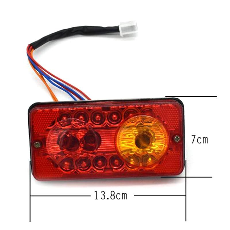 Tmoy 12V DC LED Hậu Sau Đèn Phanh Tín Hiệu Ngược Cho Xe Đạp Điện TCM