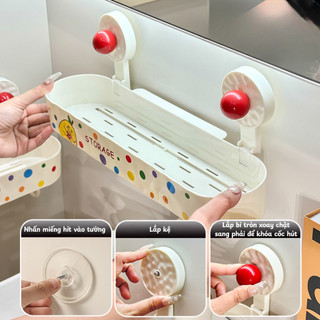 Kệ Đựng Đồ Nhà Tắm Hút Chân Không Popup Dễ Thương Luxhome, Giá Treo Đồ, Kệ Góc Decor Phòng Tắm