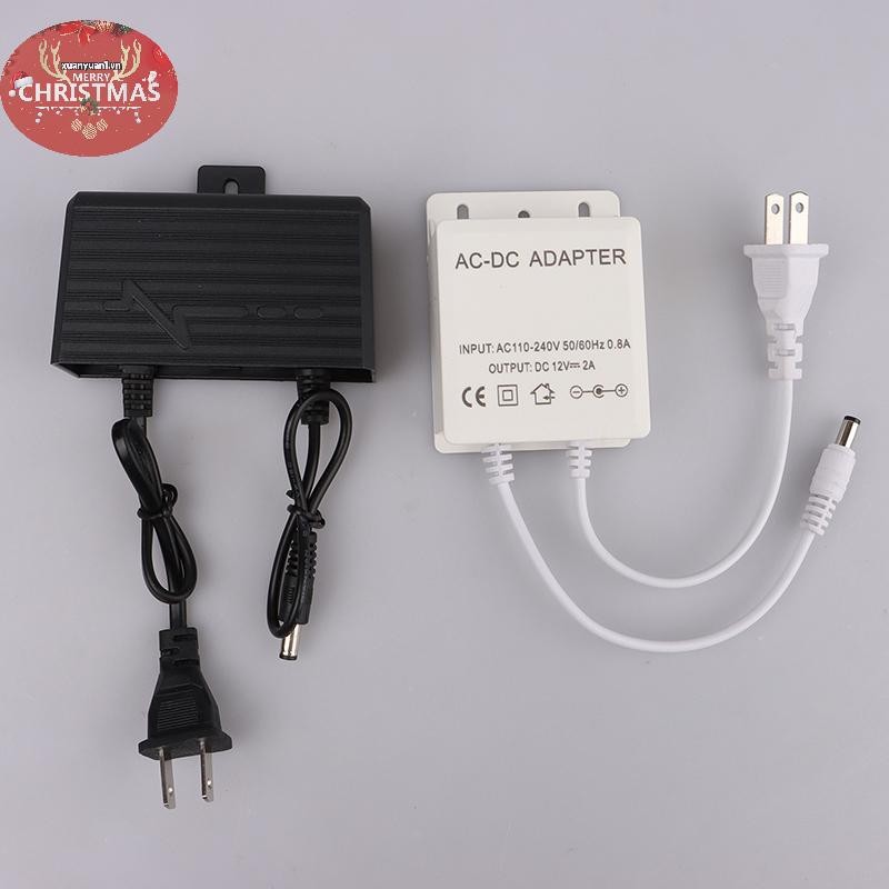 XUAN AC / 12V 2A 2000ma Bộ Chuyển Đổi Camera Giám Sát Nguồn Chống Nước Ngoài Trời EU US Cắm Sạc Adapter Cho VN Camera Giám Sát