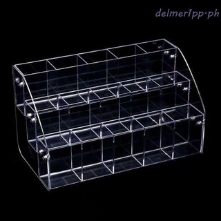 Hộp đựng bút đánh dấu DELMERHOME, Kệ trưng bày văn phòng phẩm trong suốt 2 / 3 / 4 / 5 lớp, Hộp đựng cọ trang điểm sáng tạo tiết kiệm không gian Acrylic đơn giản Thẩm mỹ viện