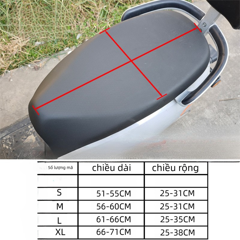 Bọc Ghế Xe Máy, Sử Dụng Chất Liệu Da PU Dày,Vải bảo vệ xe máy  Chống Nắng Chống Mưa Thích Hợp Cho Nhiều Vỏ Ghế Xe Máy Khác Nhau Thông Số Kỹ Thuật Chiều Dài Có Thể Chọn