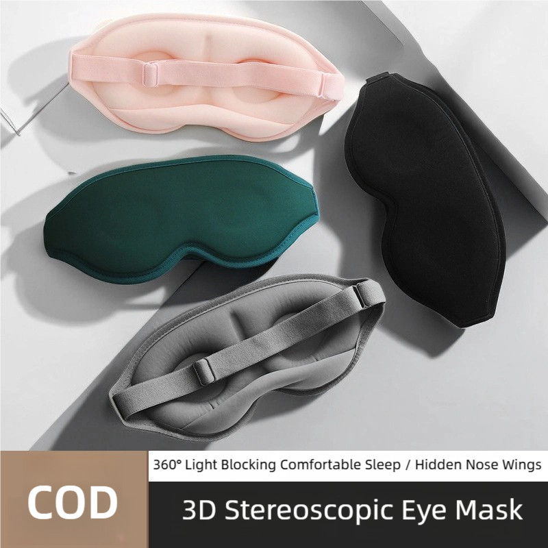 Mặt nạ mắt ngủ bằng bọt Memory 3D - Bịt mắt chống sáng 100% Ergonomic Zero Pressure