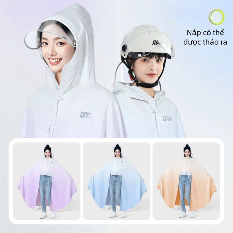 2025 Thời trang Áo mưa xe máy- Áo mưa đi xe máy đơn nam nữ trong suốt cao cấp 1 người thời trang pvc đẹp