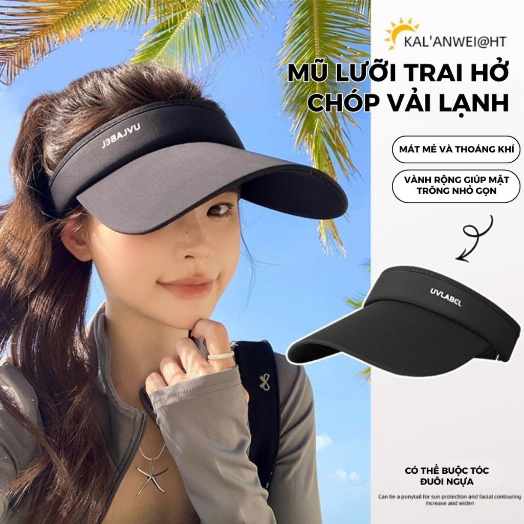 Mũ Thể Thao Nửa Đầu Có Vành Rộng - Chống Nắng UV Hiệu Quả, Thấm Hút Mồ Hôi, Lý Tưởng Cho Pickleball & Chạy Bộ