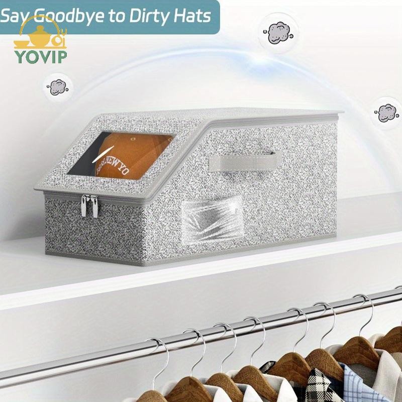 Hộp đựng mũ YOVIP, Giá đỡ mũ, Dung tích lớn, Bảo quản tủ quần áo, Thích hợp để sử dụng tại nhà, Tổ chức tủ quần áo và lưu trữ VN
