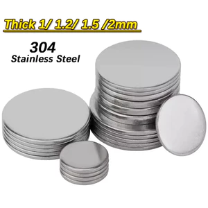 Đĩa Inox 304 Dia 6-80mm Đĩa Tròn Đĩa Phẳng Chắc Chắn Tròn Dày 1 / 1.2 / 1.5 / 2mm
