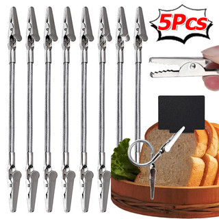 1 / 3 / 5 Cái Kẹp Cá Sấu Hai Đầu - Kẹp Ống Dài Kim Loại Linh Hoạt - Thẻ Ghi Nhớ Ảnh Ghi Chú