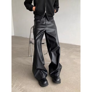 Quần Nam Retro Mỹ Màu Trơn Da PU Phù Hợp Mùa Hè