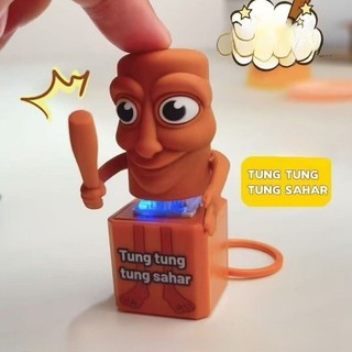 Có Móc Khóa Âm Thanh Tung Tung Sahur Mặt Dây Chuyền Tung Tung Sahur Có Đèn Đồ Chơi Giảm Căng Thẳng