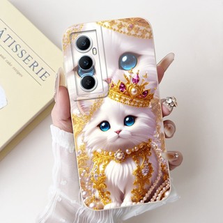 Dành Cho Realme C65 RMX3910 Vỏ Hoạt Hình Mèo Thỏ Dễ Thương RealmeC65 C 65 4G Vỏ Điện Thoại Silicon Mềm Bảo Vệ Ống Kính