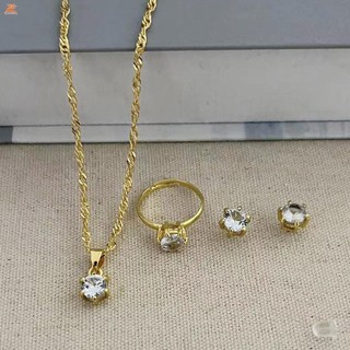 Cô Dâu Kim Cương Giả Vòng Cổ Bông Tai Vòng Tay Bộ Nhẫn Lấp Lánh Full Kim Cương Giả Đồ Trang Trí Bộ Cho Ngày Của Mẹ Quà Tặng Kỷ Niệm
