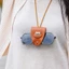 Mặt dây chuyền túi đựng kính mắt ESSENCEH, Kẹp kính râm đa chức năng Unisex, Dây treo bằng da