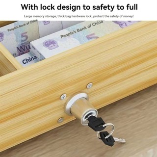 Hộp đựng tiền thu ngân MEGOCE, hộp bảo vệ cổ gỗ, chống bụi đa năng có khóa, ngăn kéo nhiều lưới cho cửa hàng bán lẻ