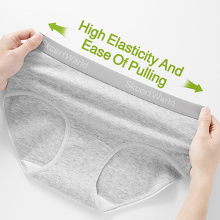 『Brelira』Pure Cotton Panties Mid Waist Seamless High Elasticity Panty Women Antibacterial Sports Underwear Breathable ​​Briefs​​