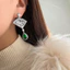Bông tai thời trang tinh tế Zircon dài khí chất Hàn Quốc Bán buôn
