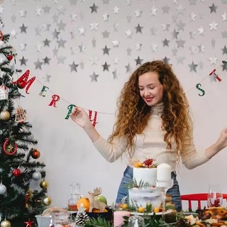 Trang Trí Đám Cưới 4m Ngôi Sao Tông Vòng Hoa Treo Bunting Xmas Trang Trí Tiệc Tiếp Liệu Cho Bé Tắm Sinh Nhật Dây Streamers