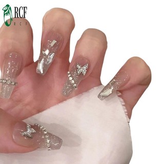 Siêu Dài Bấm Móng Tay Bướm Trang Trí Pha Lê Lâu Dài Móng Tay Nhân Tạo Cho Nữ Và Bé Gái Nail Salon Tại Nhà