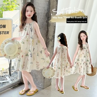 Đầm bé gái mùa hè dễ thương - Váy hoa công chúa dáng rộng, phong cách Hàn