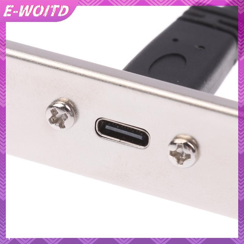 E-WOITD 1 Cái Type-E Sang USB-C Loại C Nữ Kết Nối Dây Cáp Nối Dài Có Bảng Điều Khiển Gắn Vít 30 / 50cm USB 3.2 Bảng Điều Khiển Trước Đầu E-WOITD