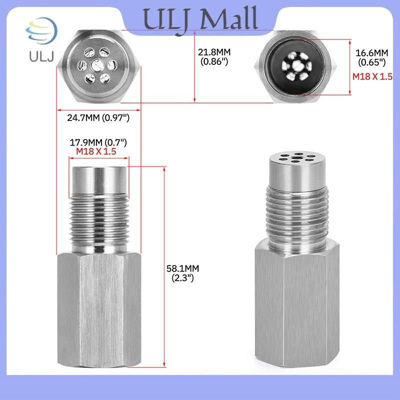 ULJ M18 * 1.5 O2 Cảm biến oxy Spacer CEL Eliminator, Kiểm tra ánh sáng động cơ, Trình mô phỏng xúc tác, Bộ chuyển đổi bằng thép không gỉ 304.