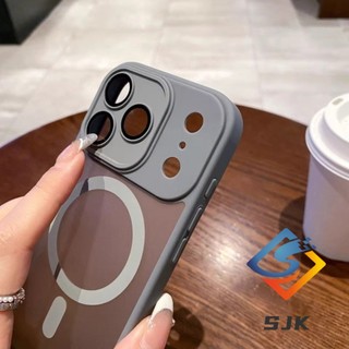 Ốp điện thoại từ tính Matt Acrylic Skin Feel có bảo vệ ống kính máy ảnh cho iPhone 17 Pro Max 11 12 13 14 15 16 Pro Max 17Air 16 / 15 / 14 Plus Bảo vệ thời trang