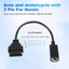 Cáp Obd2 Cho 3Pin OBD1 Adapter Obd2 OBDII Cho 3 Pin Đến 16 Pin Kết Nối Công Cụ Chẩn Đoán Tương Thích
