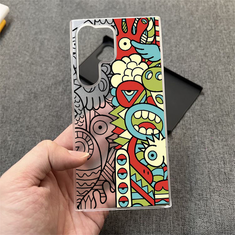 Ốp Điện Thoại Cứng Totem Micro Matte Văn Hóa Độc Đáo Cho Samsung S26 Ultra S25 Ultra S24 Ultra S24 FE S23 S22 S21 FE S20 A56 A55 A53 A16 A15 A33 A72 Chống Sốc Samsung Cove