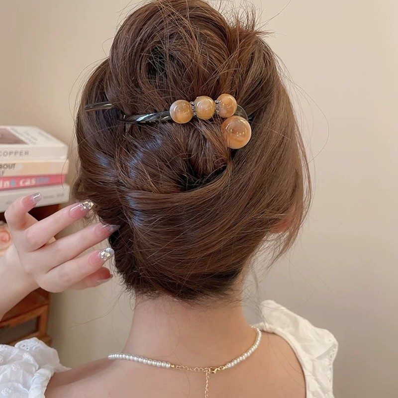 [GuuDuu] Kẹp Tóc Xoắn Hạt Tròn Nhiều Màu Sắc - Phong Cách INS Hàn Quốc - Thích Hợp Mặc Hàng Ngày Cho Bé Gái