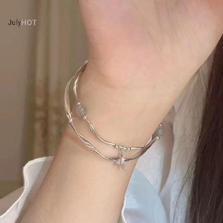 Vòng Tay Đuôi Cá Nữ Với Đá Ánh Trăng Và Dây Mobius, Thiết Kê Đặc Biệt Cho Thời Trang Hàng Ngày