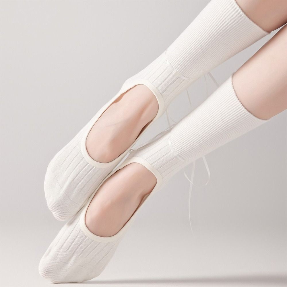 Tất Pilates và Yoga bằng Cotton Thoáng Khí, Tay Cầm Chống Trơn Trượt