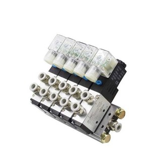 Yadeke Loại Xi Lanh Khí Nén 24V Bộ Van Điều Khiển Điện Từ 4V210-08 Đế Van Van Đảo Van Điện Từ