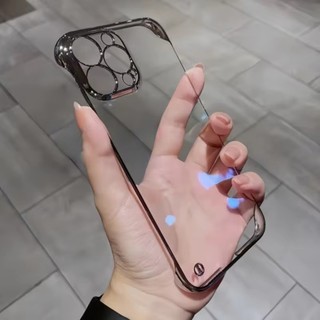 [JLK] Ốp Điện Thoại Trong Suốt Không Khung Mạ Cho iPhone 14 Plus 13 Mini 12 Pro Max Làm Mát Mỏng Trong Suốt Bìa Cứng