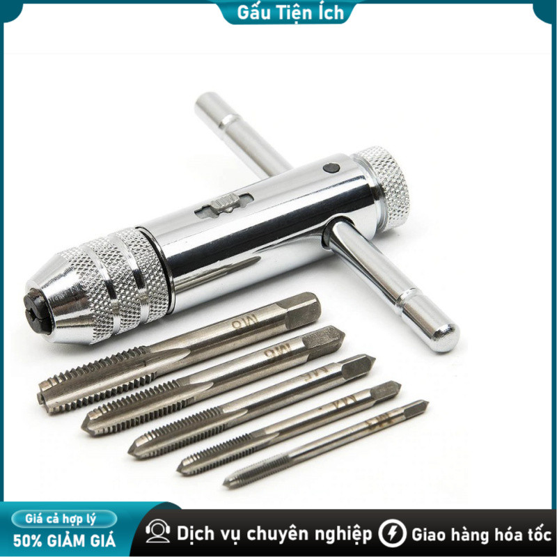 Tay Quay TaRo tự động dài 100mm m3-m8 kèm 5 mũi ta rô - mũi taro/tay taro/taro