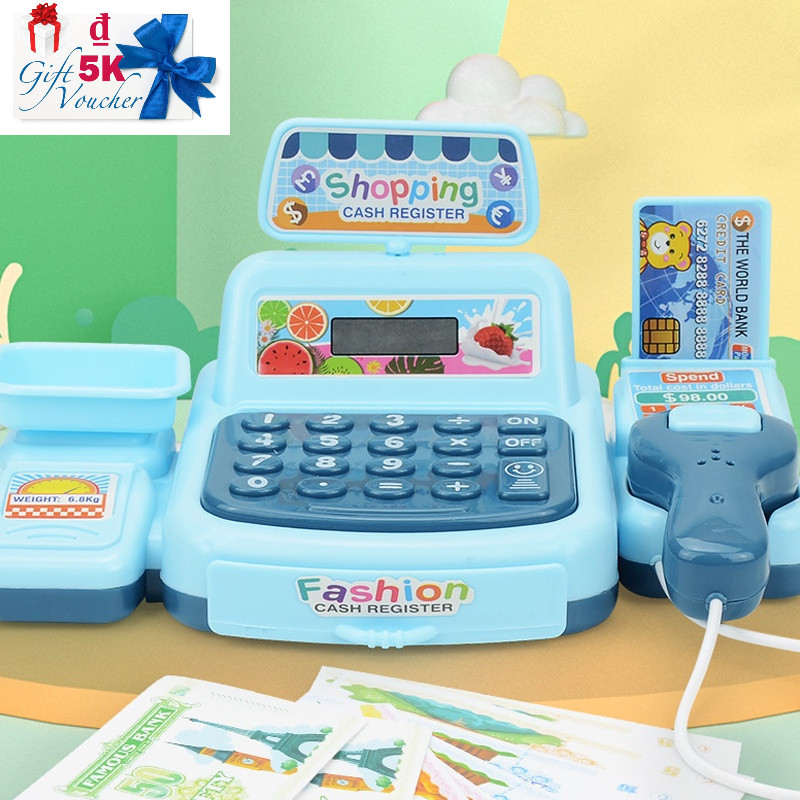 Bộ Đồ Chơi Máy Tính Tiền Siêu Thị, Tính Tiền Mô Phỏng,Trẻ Em Có Thể Bán Buôn Giả Vờ Chơi Quà Tặng Giáng Sin