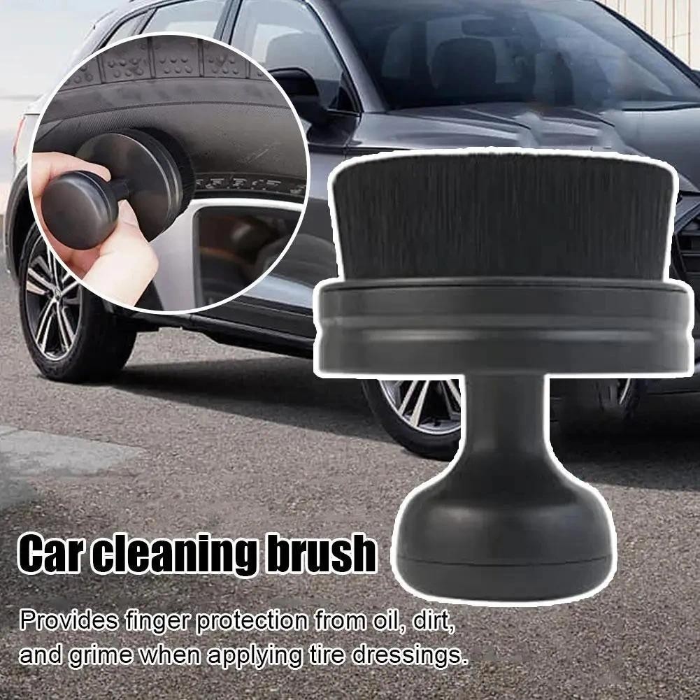 Bàn chải lốp ô tô Loại bỏ bụi Hiện vật Bàn chải có nắp Bàn chải ô tô di động mật độ cao Phụ kiện dụng cụ làm sạch ô tô