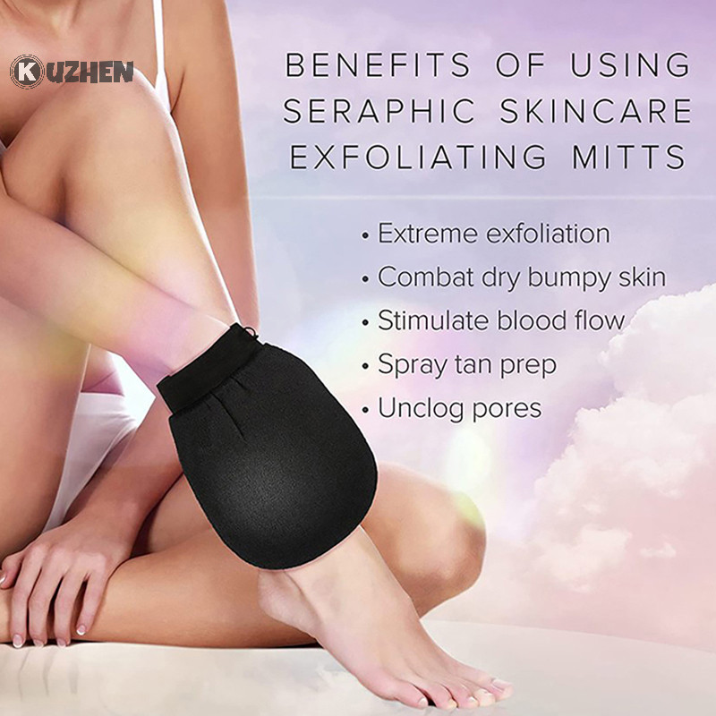 Kuzhen Maroc Tắm Tẩy Tế Bào Chết Găng Tay Hammam Tắm Vệ Sinh Toàn Thân Tẩy Tế Bào Chết Massage Mitt Kessa Lột Khăn Găng Tay HOT